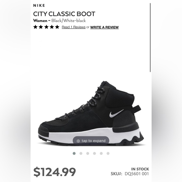 Nike City Classic boot womens new without box black/white size: 7.5 - Picture 2 of 8